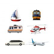 Transportation Colorful Icons Collection Design Free Vector