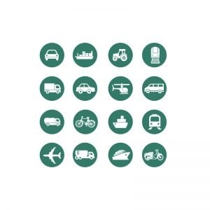 Transportation Icons Collection Design Free Vector