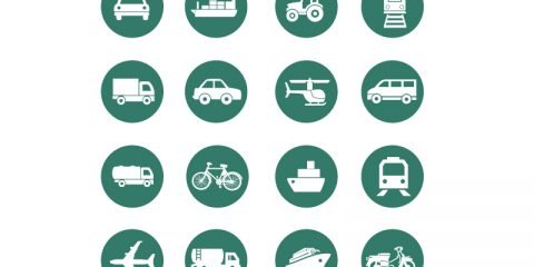 Transportation Icons Collection Design Free Vector