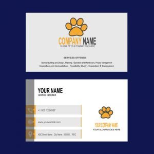 Animals Company Business Card Mockup Template Design Free PSD Download