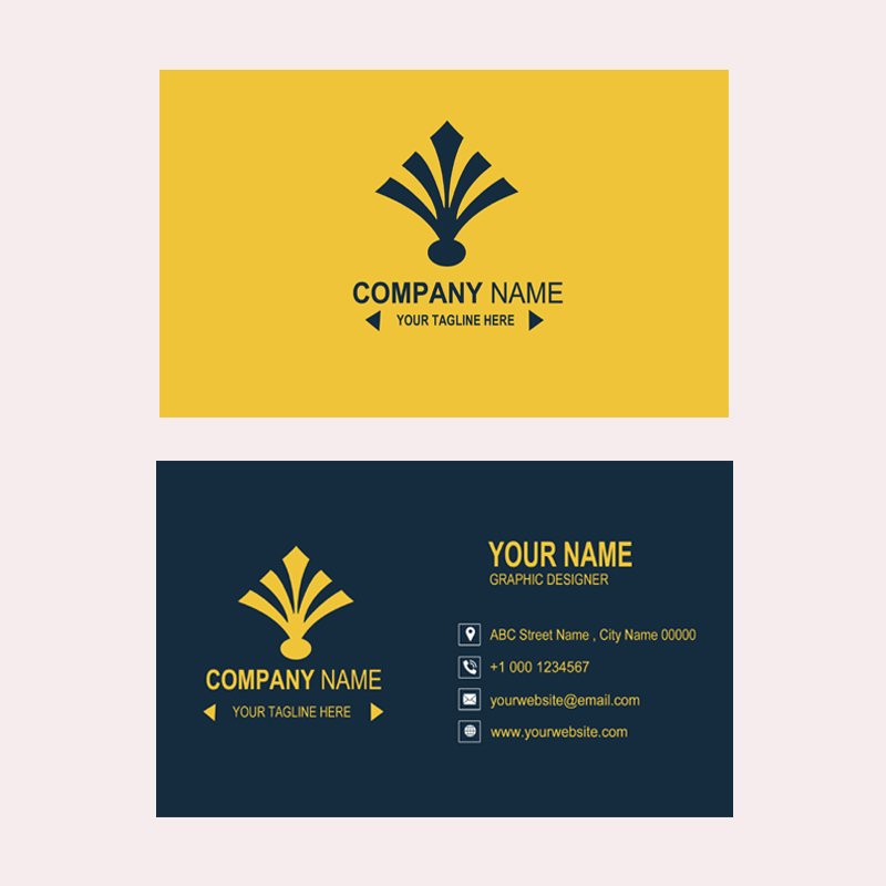Bank or Financial Company Business Card Template Design Free PSD