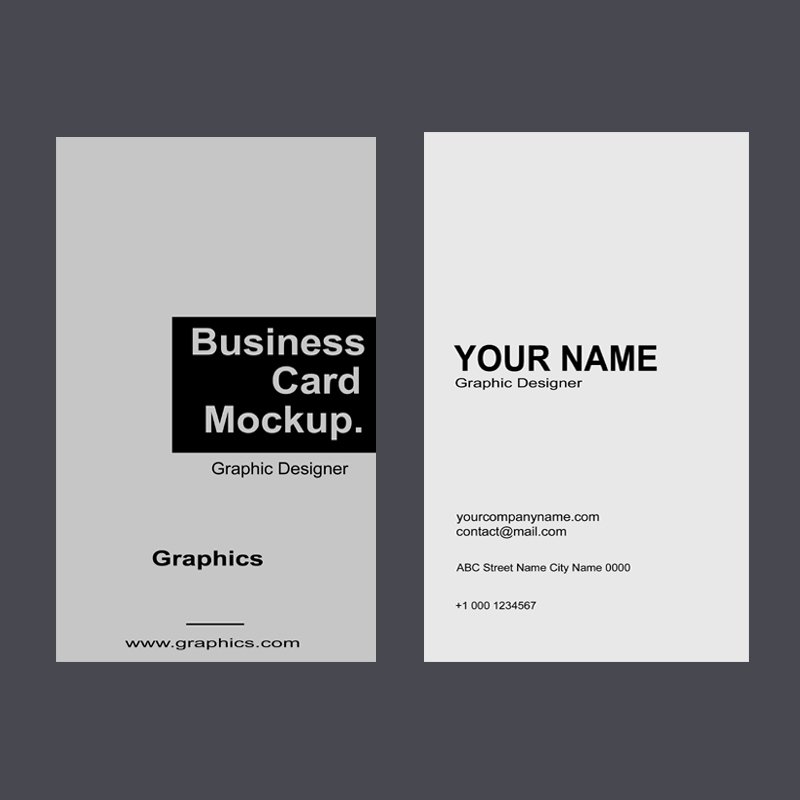 Clean & Creative Vertical Business Card Template Design Free PSD