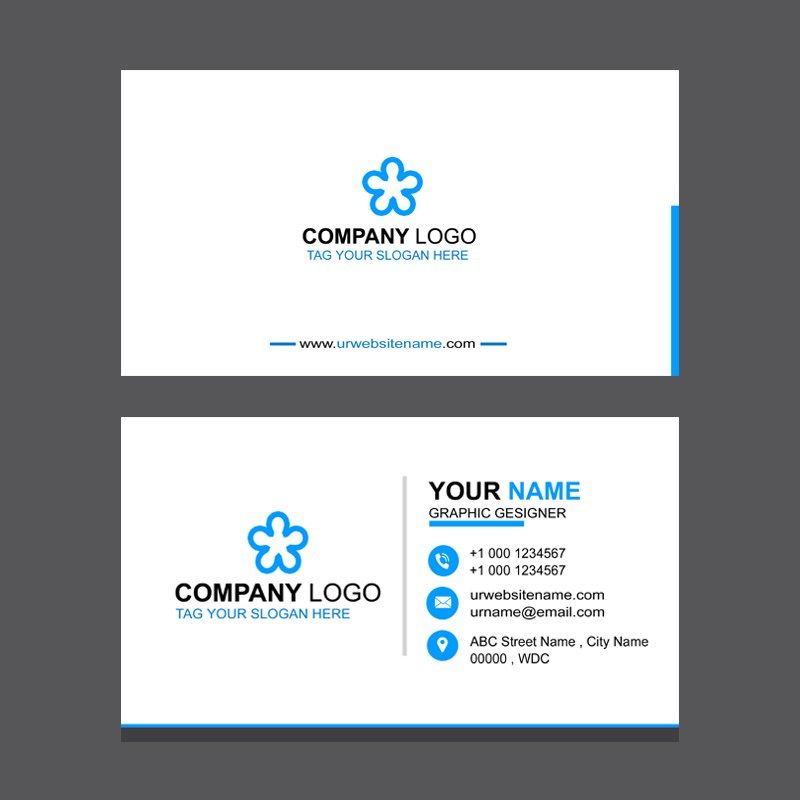 Clean & Professional Business Card Template Design Free PSD Download