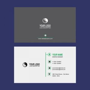 Company Clean Business Card Mockup Template Design Free PSD