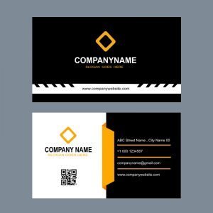 Construction Company Business Card Template Design Free PSD