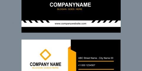 Construction Company Business Card Template Design Free PSD