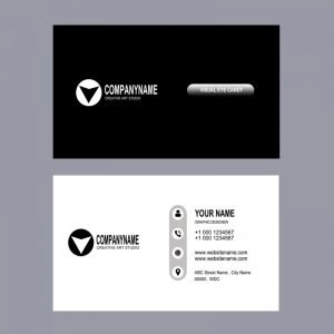 Creative Company Dark Business Card Mockup Template Design Free PSD Download