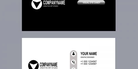 Creative Company Dark Business Card Mockup Template Design Free PSD Download