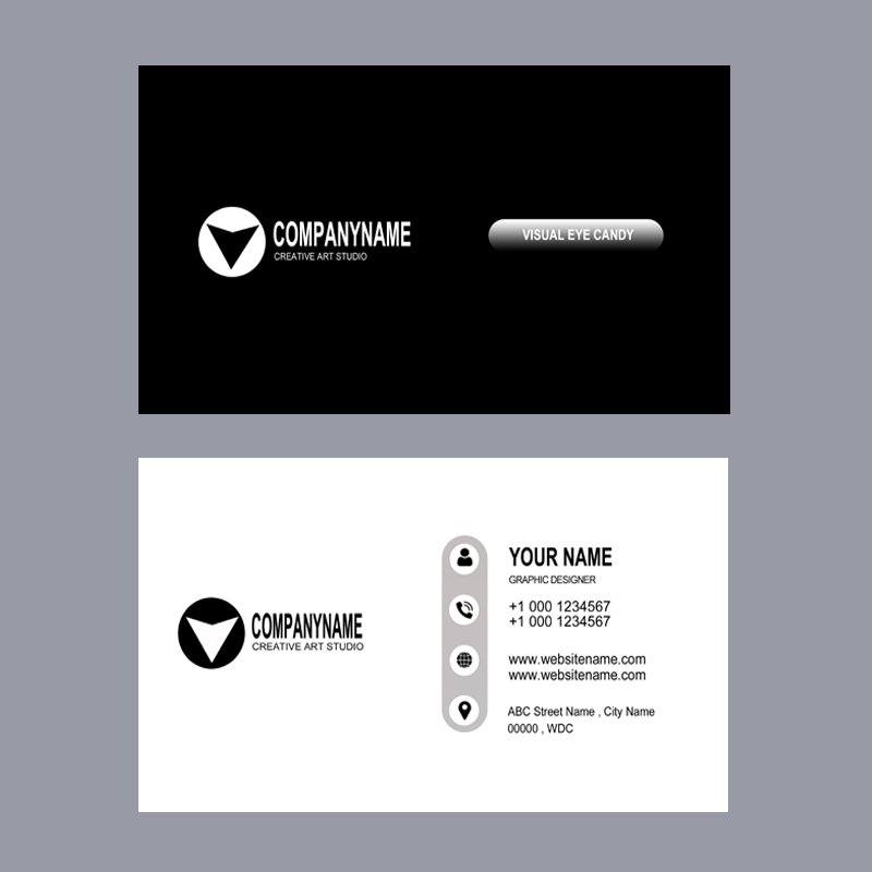 Creative Company Dark Business Card Mockup Template Design Free PSD Download