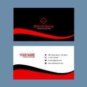 Digital Agency Red & Black Business Card Template Design