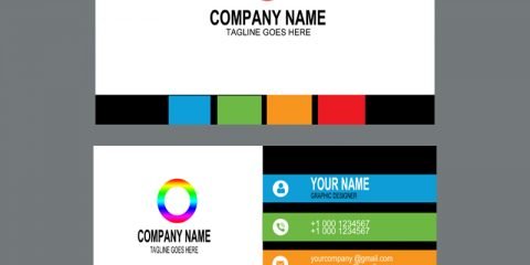 Digital Creative Design Company Colorful Business Card Template Design Free PSD Download