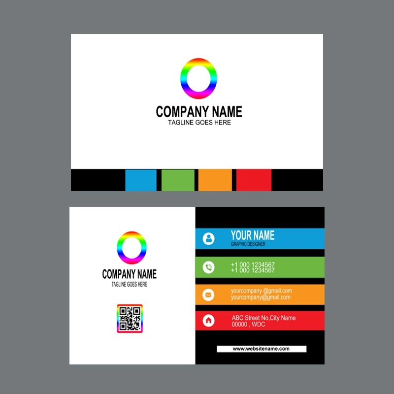 Digital Creative Design Company Colorful Business Card Template Design Free PSD Download