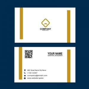 Digital Design Agency Business Card in Gold Color Template Design Free PSD Download