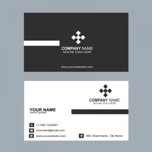 Elegant Dark Business Card Template Design Free PSD Download