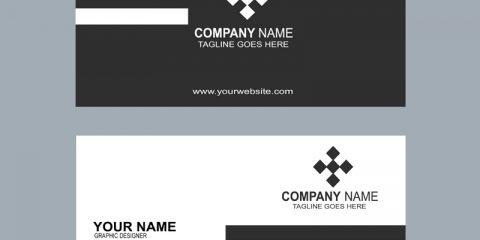 Elegant Dark Business Card Template Design Free PSD Download