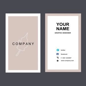 Fashion Company Vertical Business Card Mockup Design PSD