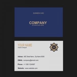 Flowers Company Business Card Template Design Free PSD