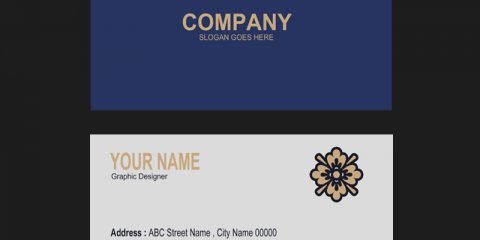 Flowers Company Business Card Template Design Free PSD