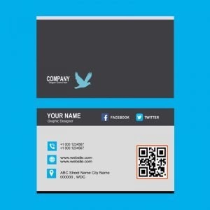 Freelancer Business Card with Barcode Template Design