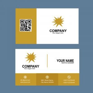 Gold & Black Color Business Card Template Design Free PSD