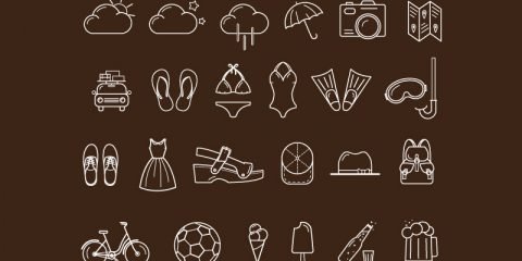 30 Free Summer Icons Collection Set Vector Download