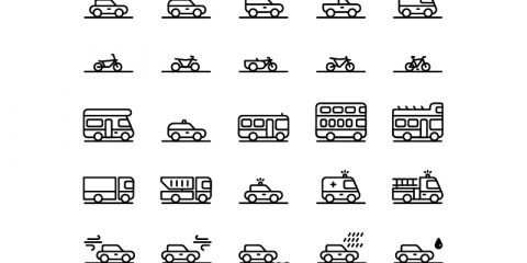 30 Traffic & Transportation Icons Collection Free