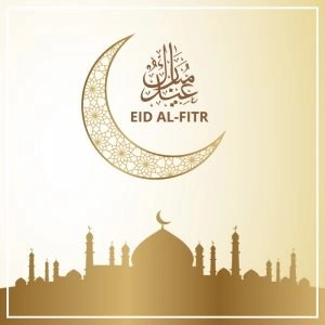 Eid Al-Fitr Greeting Card Design Free Vector Download