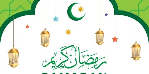 Ramadan Kareem with Stars Vector Design Free Download