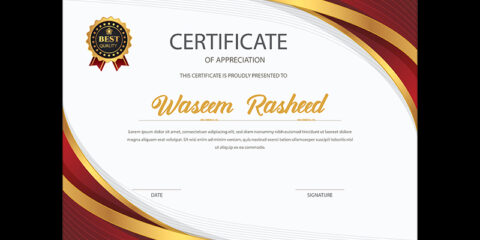 Certificate for appreciate free download in the Ai format