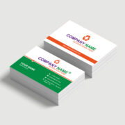 Green and Red creative business card free download psd format