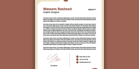 Modern letterhead free download in vector file