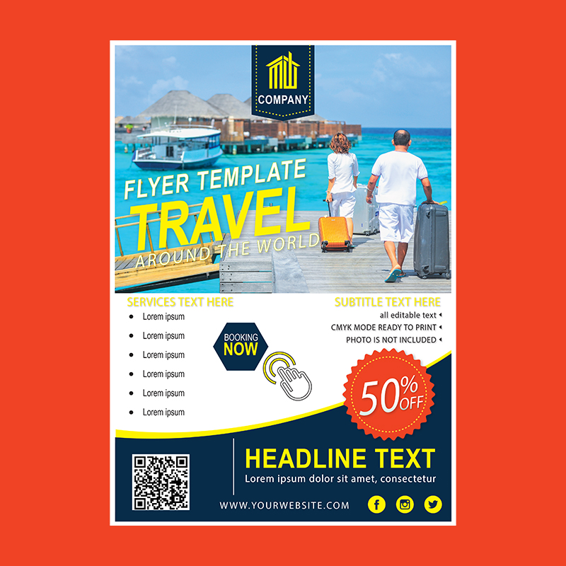 Brochure for tourism free download in the vector format