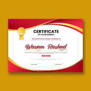 Achievement Certificates free download in the vector format