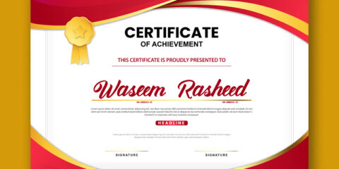 Achievement Certificates free download in the vector format