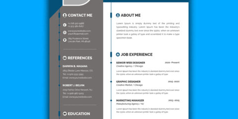 CV Template free download in the PSD format