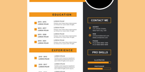 CV Template free download in vector format