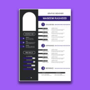 CV Template or Portfolio free download in the Vector format