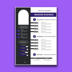 CV Template or Portfolio free download in the Vector format