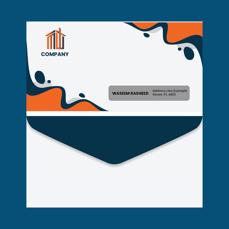 Creative envelope design free download in the vector format