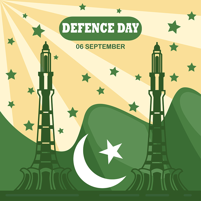 Defence Day of Pakistan poster free download vector format