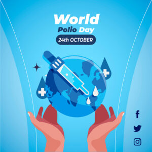 24th October World Polio Day Template vector download