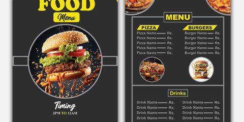 Food Menu Templates free download in vector formats