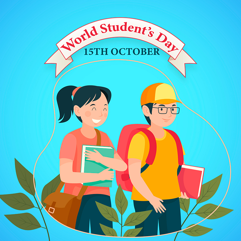 Free Templates Download World Student's Day in the vector format