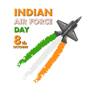 India Air Force Day Banner free download in the vector format