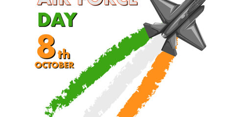 India Air Force Day Banner free download in the vector format