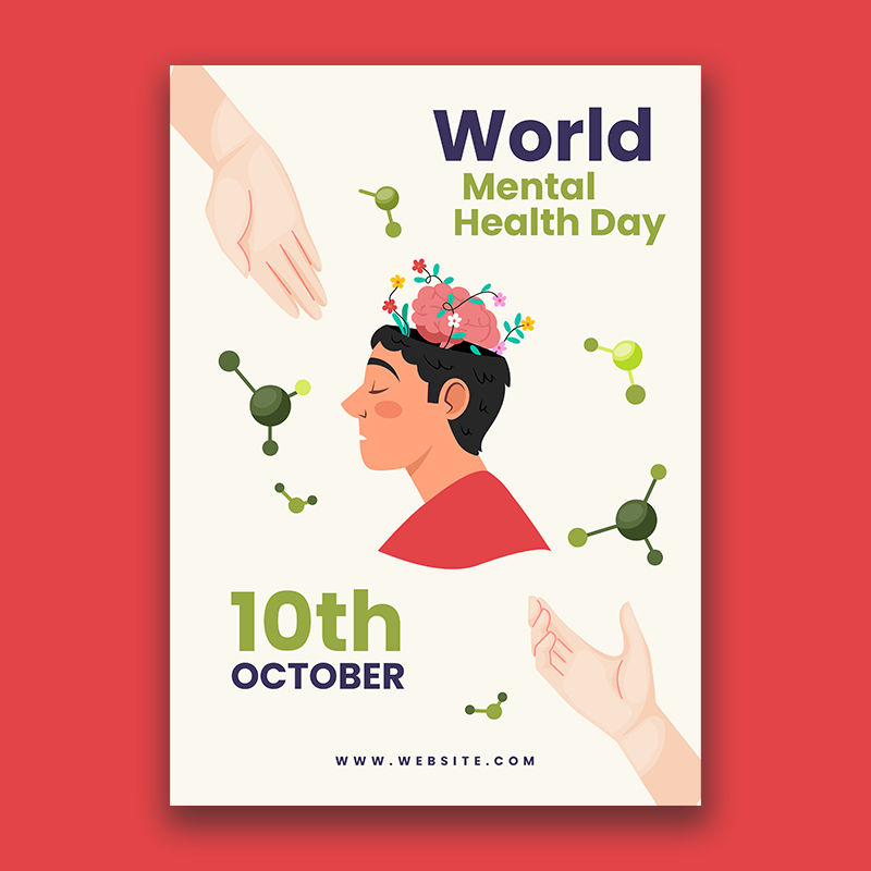 World Mental Health Day Templates free download in the vector format