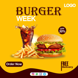 Burgers Week Posters free download in PSD format