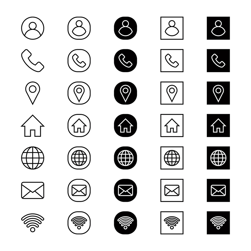 Business icons design free download in the vector formats