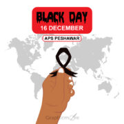 Black Day Pakistan Template free download in the vector format
