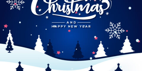 Happy Merry Christmas Poster free download in the vector format